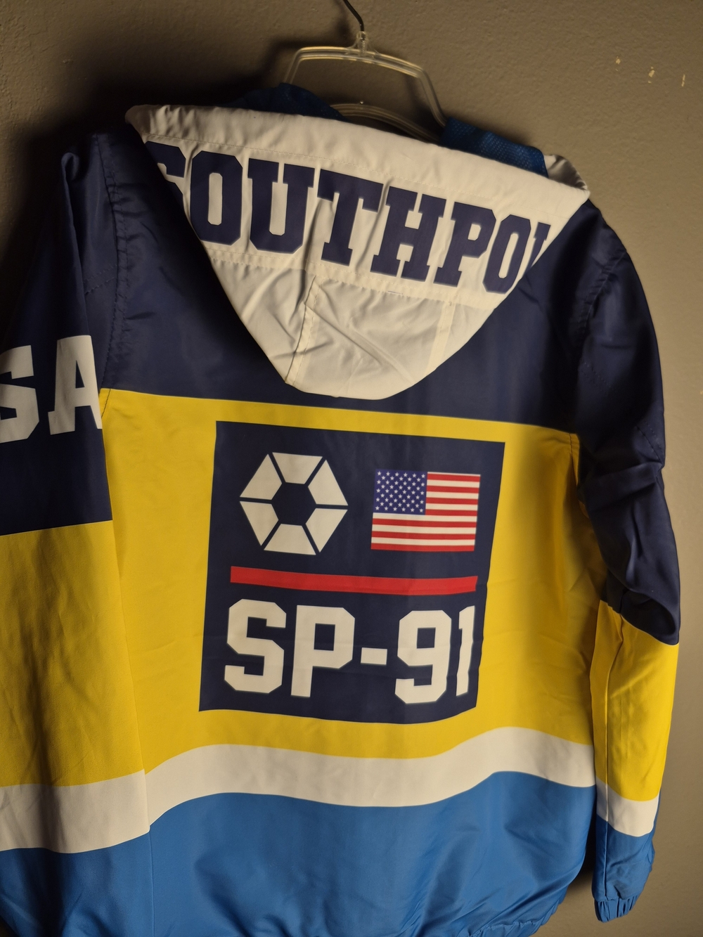 South Pole Colorblock Windbreaker Jacket - Navy/Yellow/Blue - Picture 7 of 7